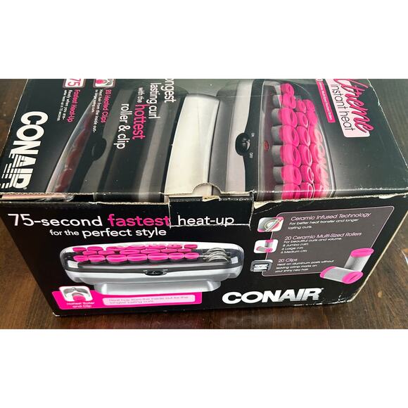 Conair Xtreme Instant Heat Curl Roller Clip 75 Second Heat Up Hair Beauty Women